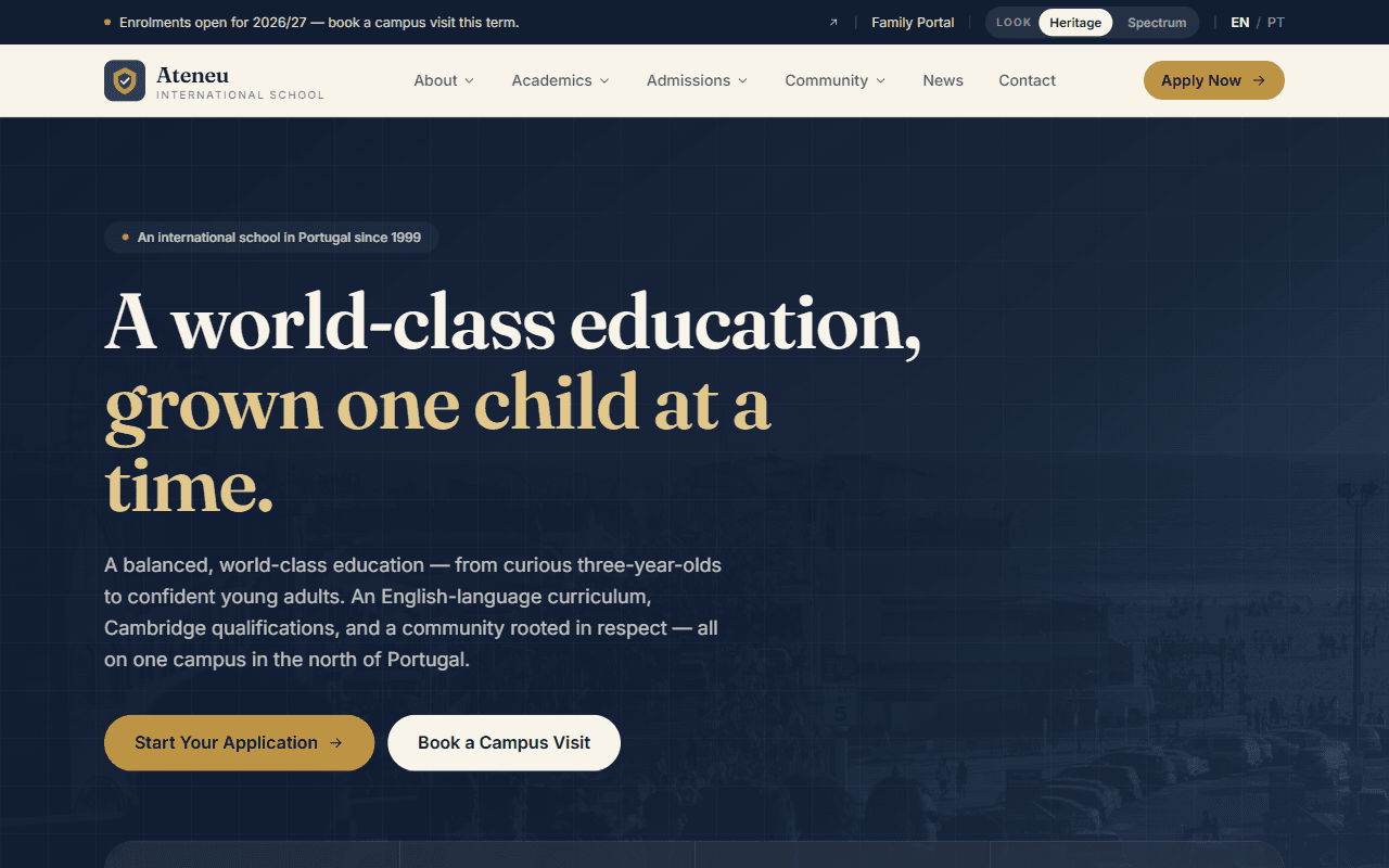 Ateneu, International school · concept