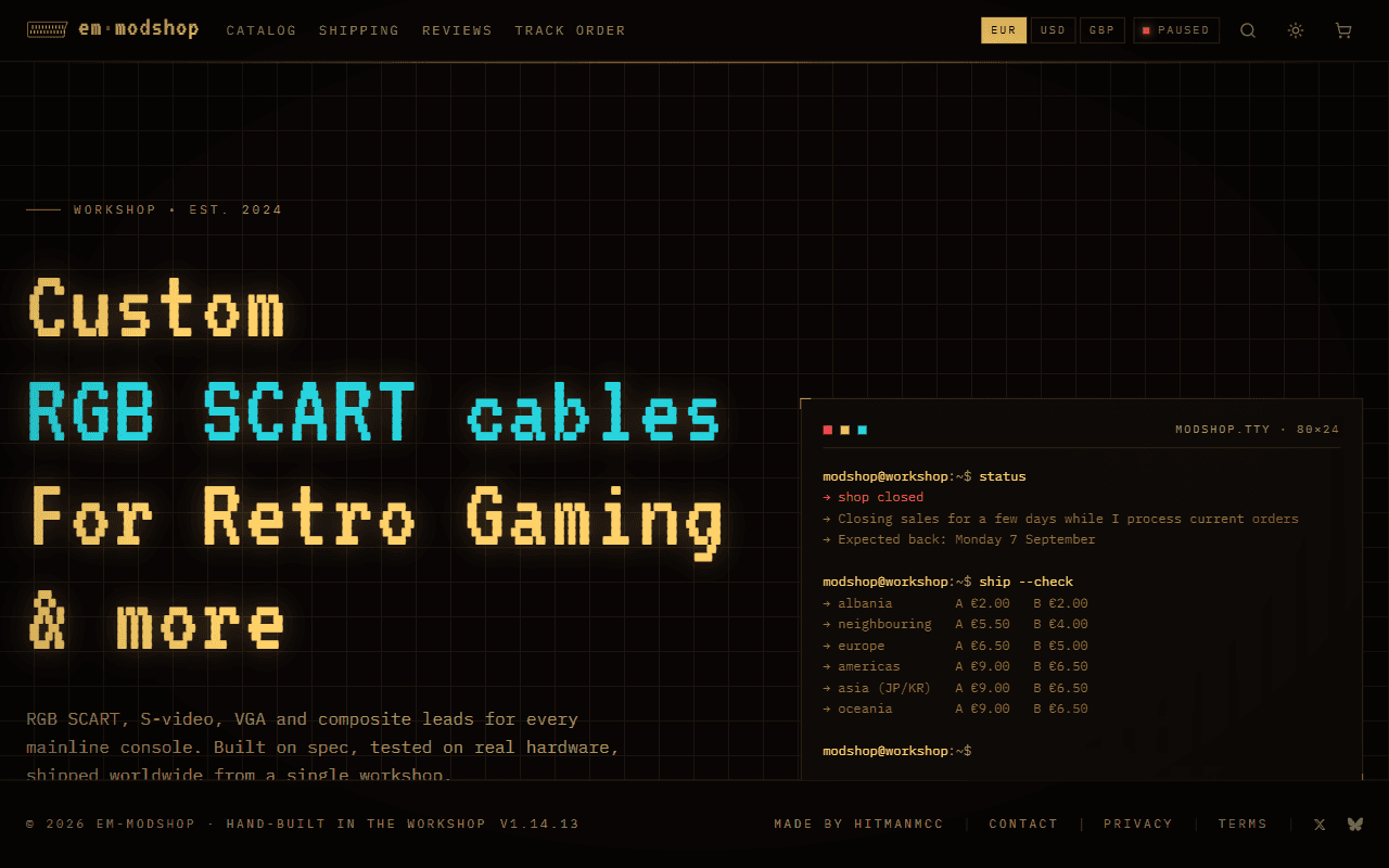 em-modshop, Retro hardware store
