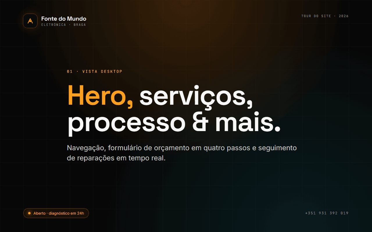 Fonte do Mundo, Repair shop + tracker