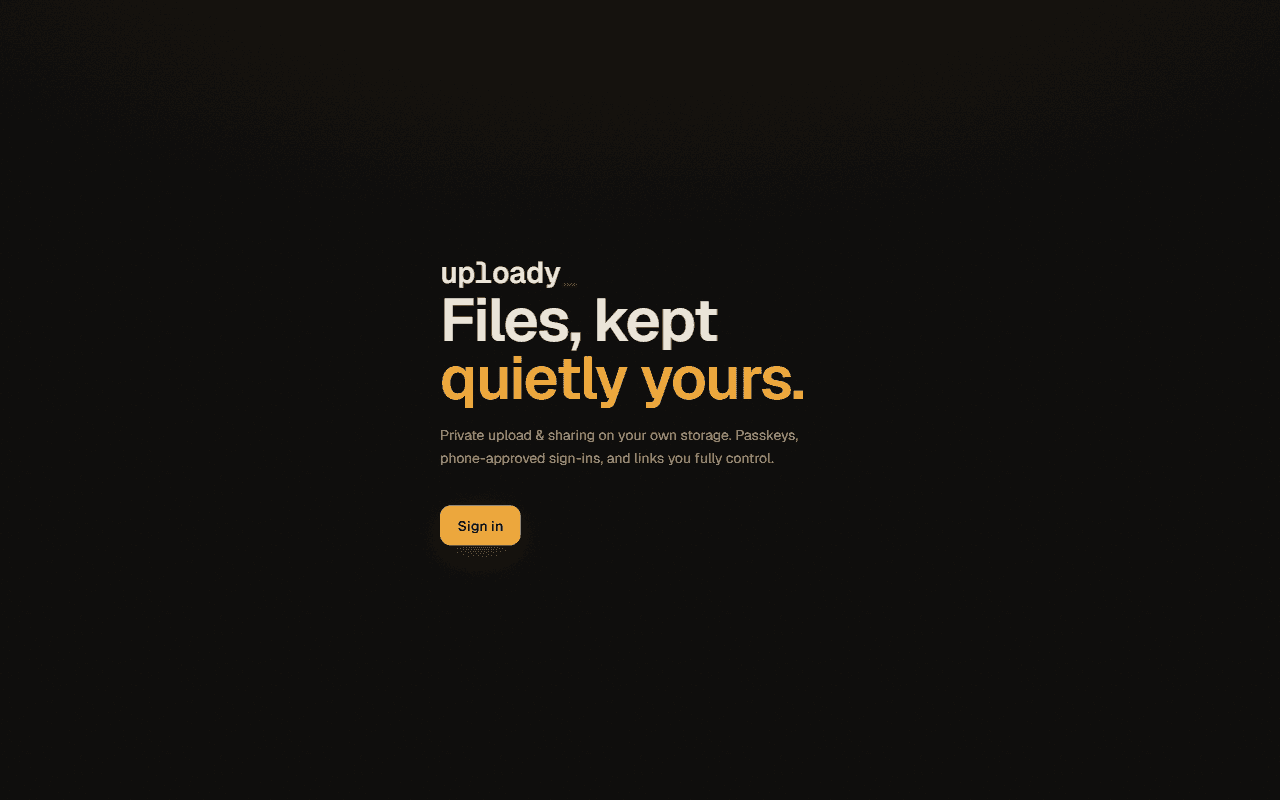 Uploady, Private file sharing · product